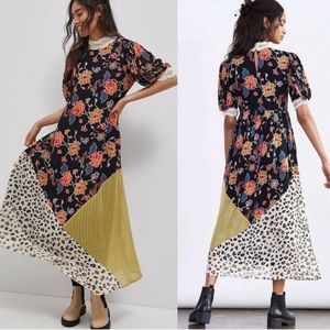 Anthropologie ANTHROPOLOGIE VERB Pallavi Singhee Mixed Media Maxi Dress Size L